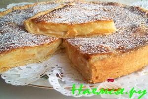 Заливной пирог с айвой (тёплый)