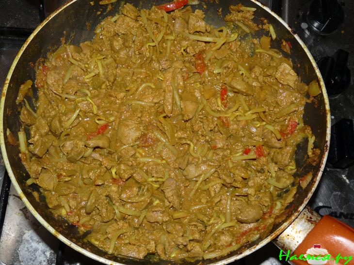 Куриная печенка по-тайски Куриная печенка по-тайски