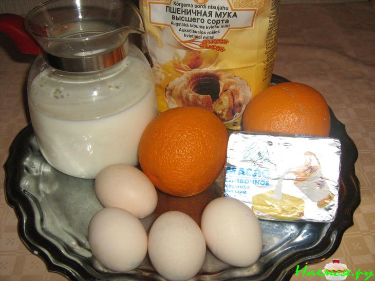 Апельсиновые блины с апельсиновым же соусом