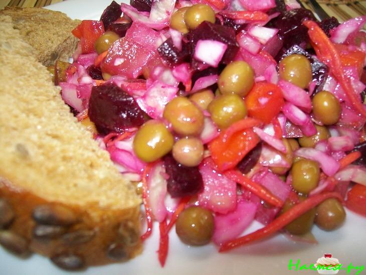 Капуста маринованная и вариант винегрета из неё