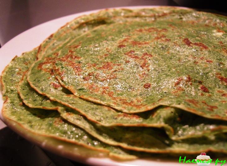 Шпинатные блинчики с начинкой Шпинатные блинчики с начинкой