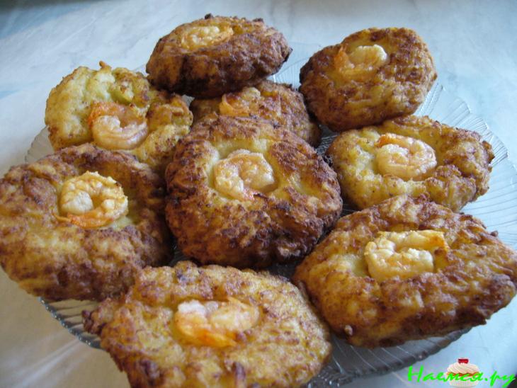 Не совсем драники (Reibekuchen) с креветками