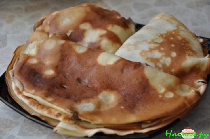 Блинчики классические и с грибным припеком