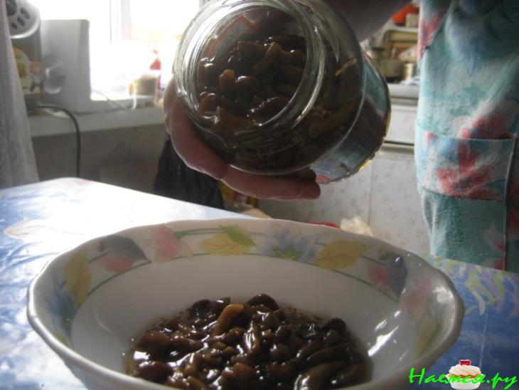 Маринованные опята с зернами горчицы