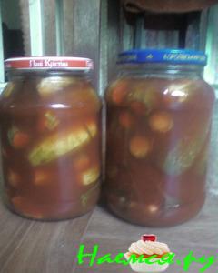 Огурцы в томате