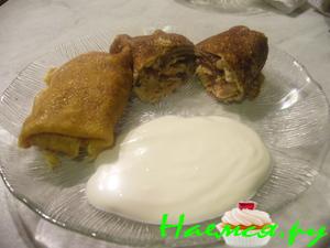 Блинчики с начинкой из тунца и яйца