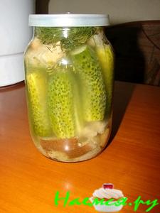 Огурцы солёные быстрые (с ржаным хлебом)
