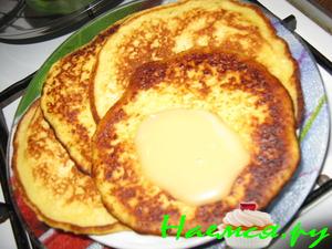 Пухкенькие творожно-кокосовые блины