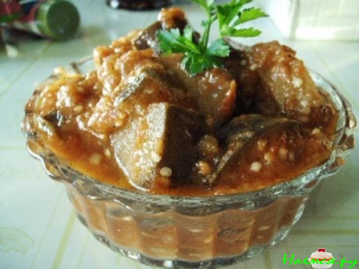 Острая закуска из баклажан (на зиму)