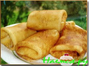 Блинчики на молоке с творогом Блинчики на молоке с творогом