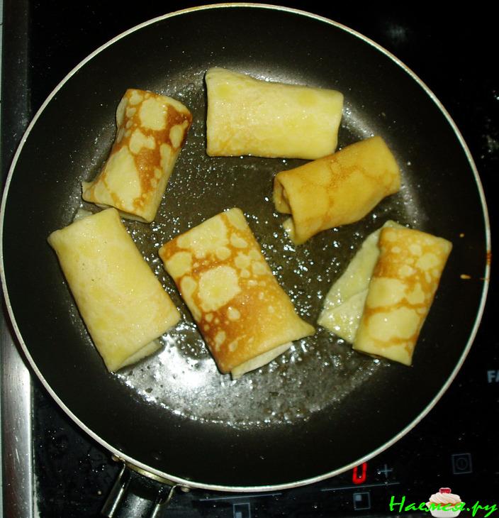 Блинчики с зефирно-банановой начинкой Блинчики с зефирно-банановой начинкой