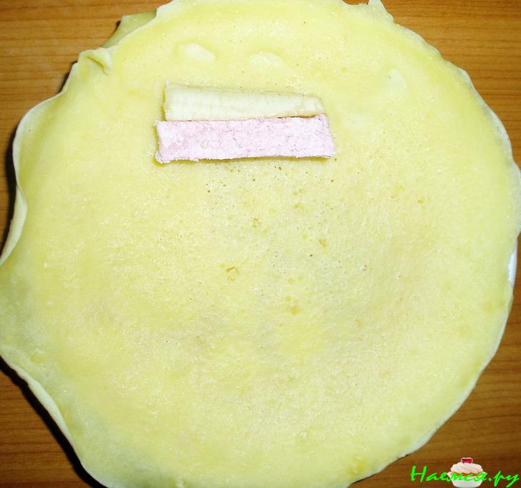 Блинчики с зефирно-банановой начинкой Блинчики с зефирно-банановой начинкой