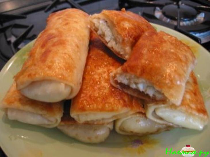 Блинчики с куриными сердечками и желудочками Блинчики с куриными сердечками и желудочками