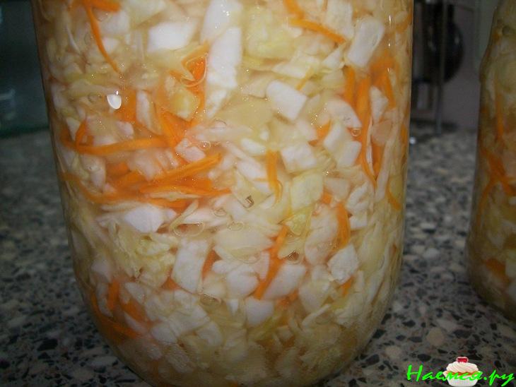 Капуста маринованная и вариант винегрета из неё