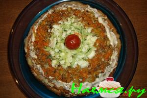 Пирог из гречневых блинов