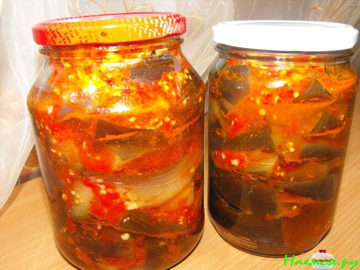 Баклажаны с болгарским перцем остренькие на зиму