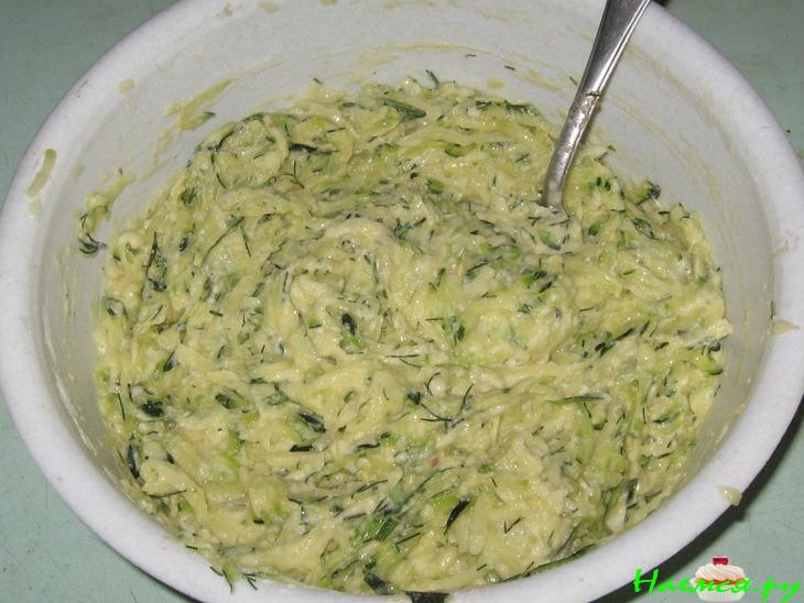 Оладьи из кабачков с сырной шапкой