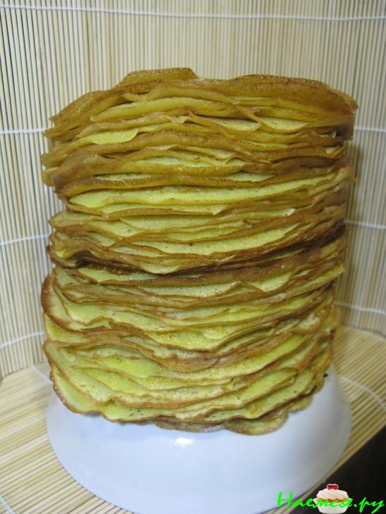 Заварные блины на сыворотке (начинка любая)