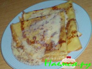 Лимонные блинчики со сливочно-медовым соусом Лимонные блинчики со сливочно-медовым соусом