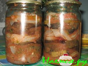 Закусочные консервы из баклажанов по-украински