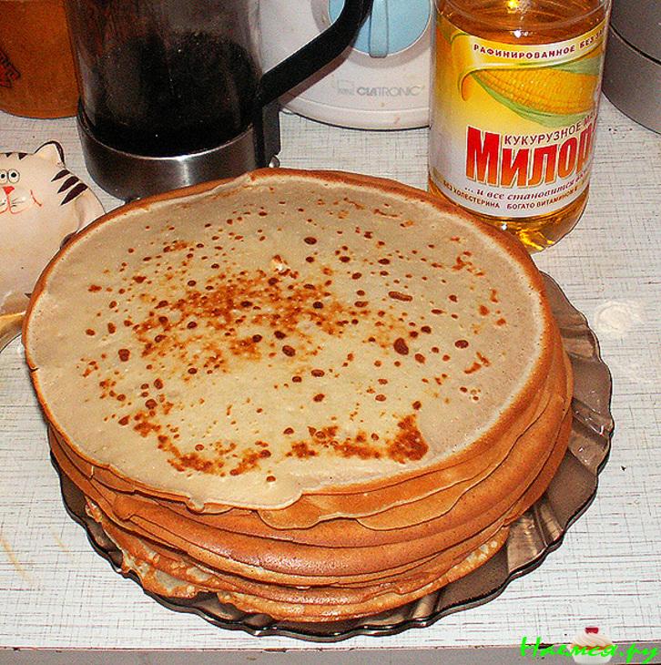 Блинчики с грибами и творожным сыром