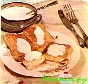 Блинчики с творогом и цитрусовой цедрой