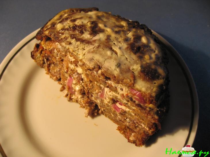 Баклажановые блинчики с луком