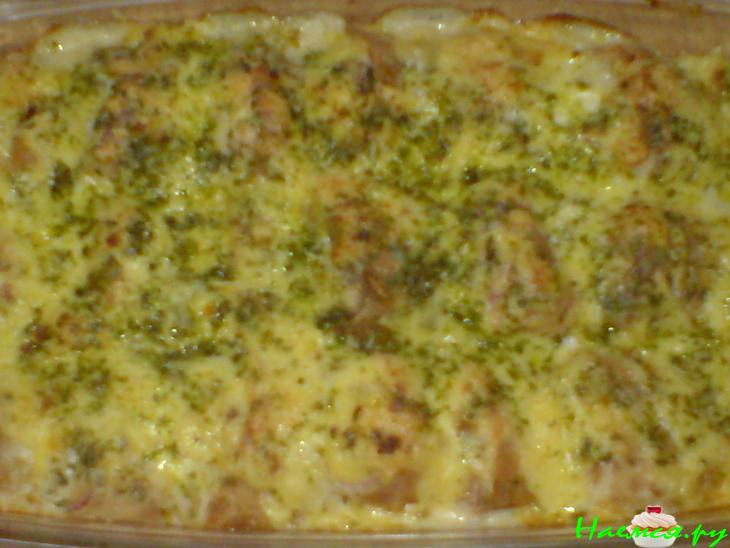 Блинная запеканка "Cordon bleu"