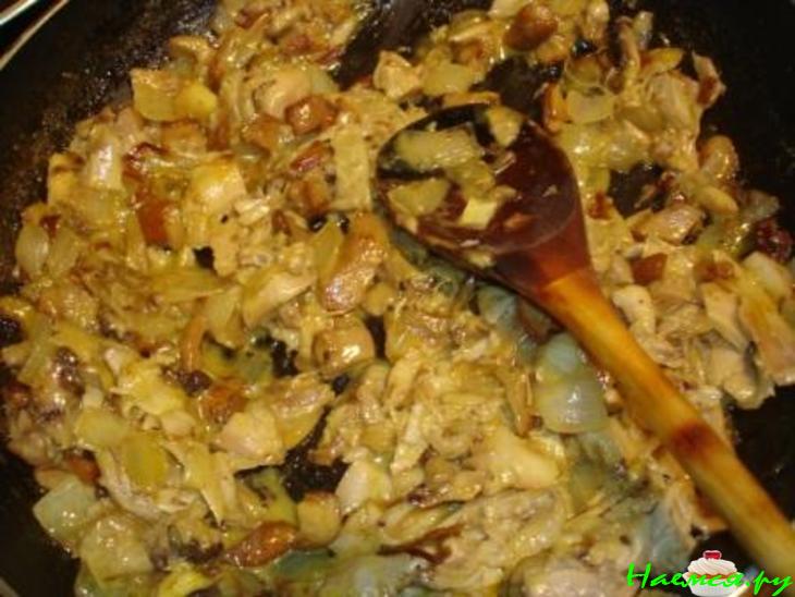 Блины с начинкой (шампиньоны с курицей) Блины с начинкой (шампиньоны с курицей)