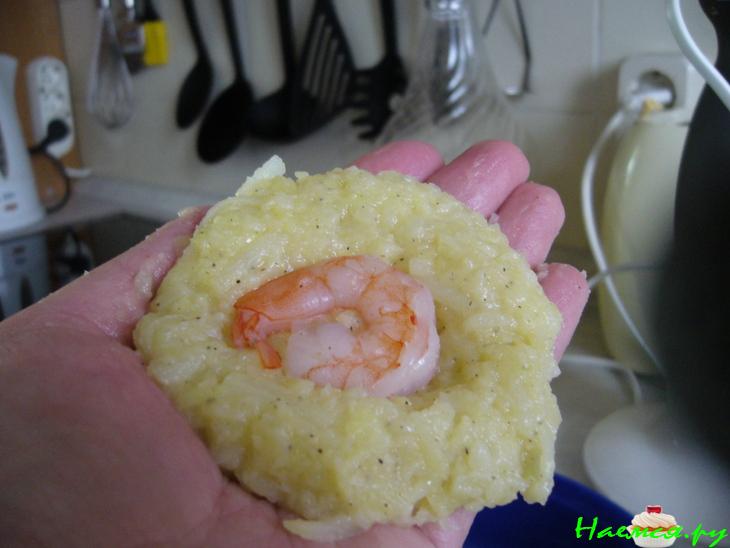 Не совсем драники (Reibekuchen) с креветками