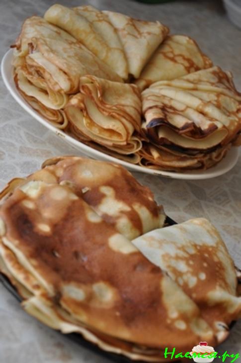 Блинчики классические и с грибным припеком