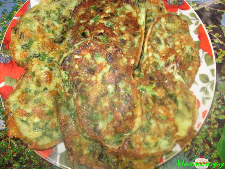 Оладушки из зеленого лука Оладушки из зеленого лука