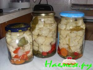 Маринованная цветная капуста (мой вариант консервации)