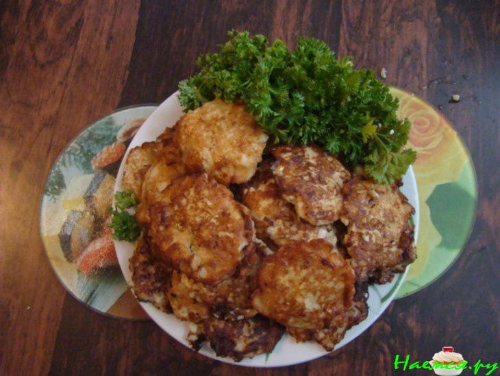 Оладушки рыбные из пангасиуса