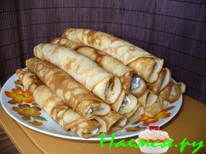 Блинчатые трубочки с вкусной начинкой