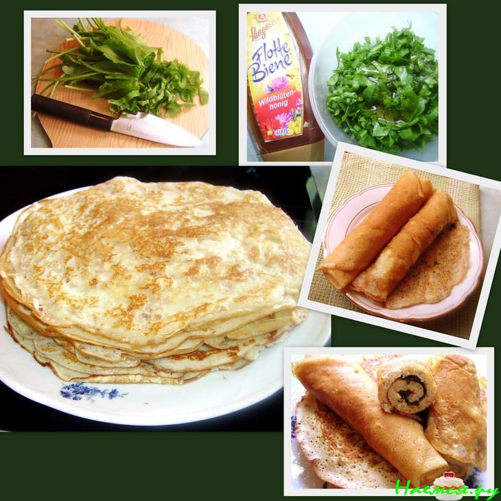 Блины 4-х злаковые, да со щавелевой начинкой