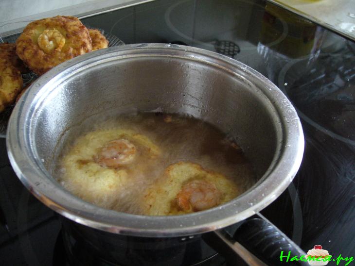 Не совсем драники (Reibekuchen) с креветками