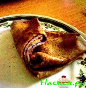 Черничные блинчики с черничным соусом Черничные блинчики с черничным соусом