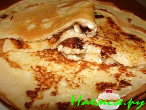 Блины с творожным припёком