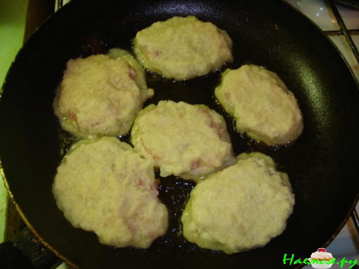 Картофельные блины с мясом