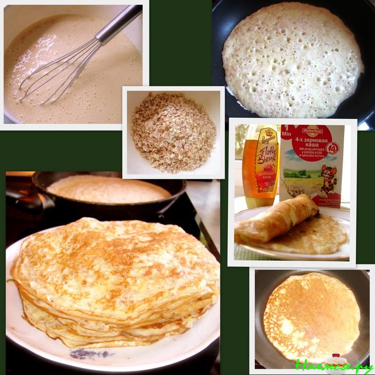 Блины 4-х злаковые, да со щавелевой начинкой