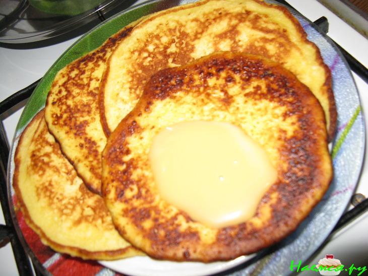 Пухкенькие творожно-кокосовые блины