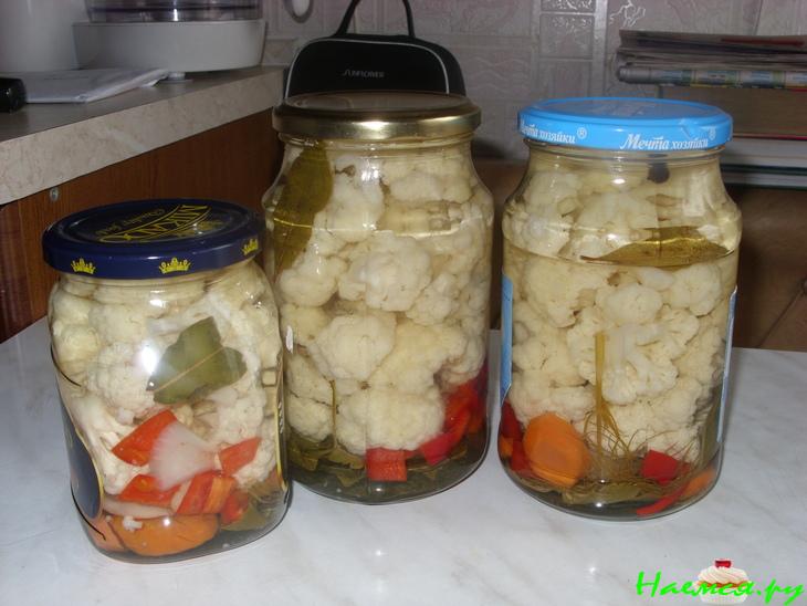 Маринованная цветная капуста (мой вариант консервации)