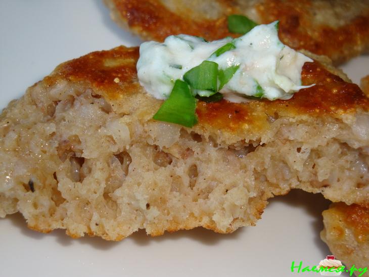 Оладьи из гречки с рыбным кремом Оладьи из гречки с рыбным кремом