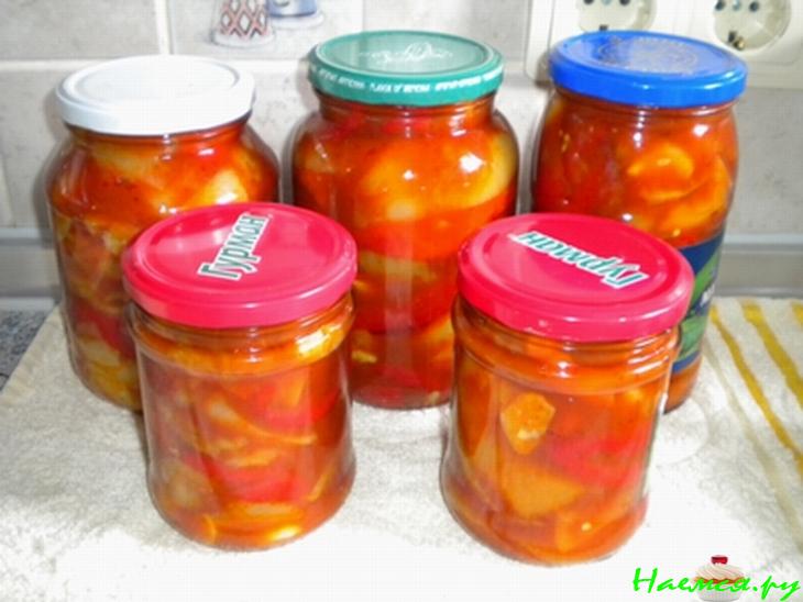 Лечо (из расчета на 5 кг перца)