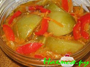 Салат из зелёных помидор Салат из зелёных помидор