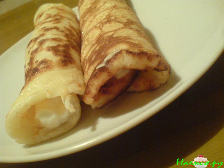 Сырные блины с ананасом Сырные блины с ананасом