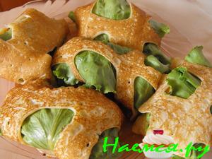 Блинчики "в сеточку" с начинкой 