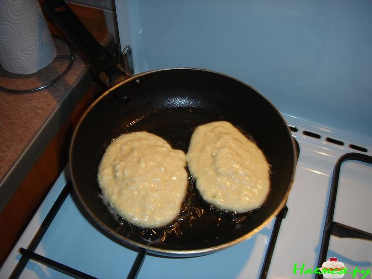 Творожные оладьи с зефиром