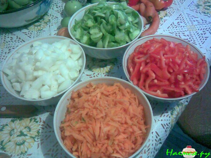 Салат из зеленых помидор Салат из зеленых помидор